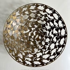 Vintage Decorative Large Metal Key Bowl Decorative Sculpture Welded